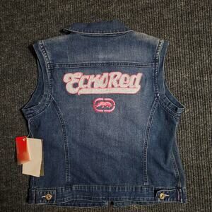 Vintage 2005 Deadstock NWT Ecko Red Denim Vest